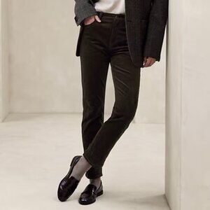 New BR Corduroy Slim Straight Pants Chocolate Brown sz 30, 10 $90